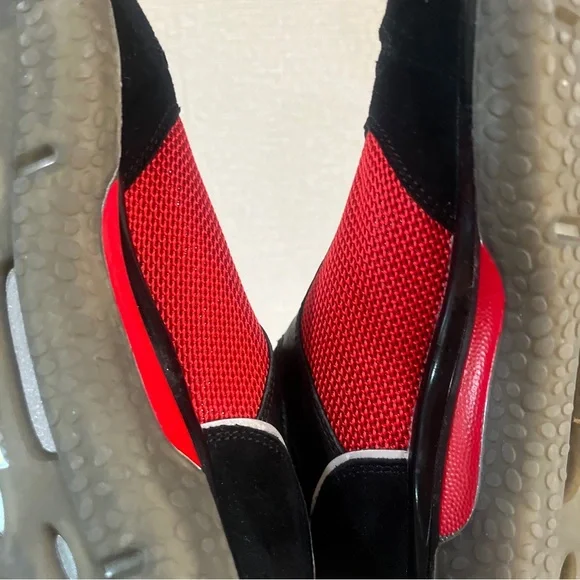 Karl Lagerfeld Paris Mesh Neoprene LF 9S8479 Size 8 , 41D Red Black Shoes Nwob - Picture 5 of 8